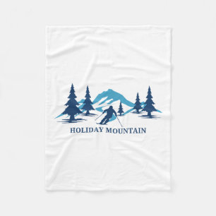 Cobertor De Velo Holiday Mountain New York Ski Resort Skiier
