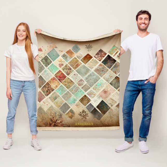 Cobertor De Velo Holiday Pastel Patch Cozy (In Situ)