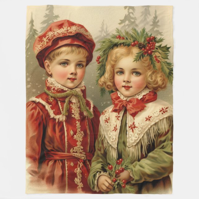 Cobertor De Velo Holly and Hearth Old Fashiated Christmas Blanket (Frente)