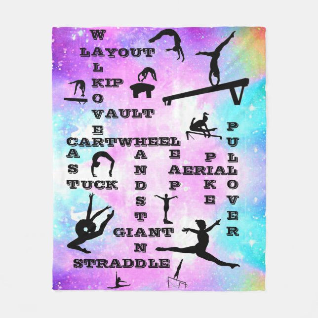 Cobertor De Velo Holograma - Ginástica Habilita Palavras Cruzadas (Frente)