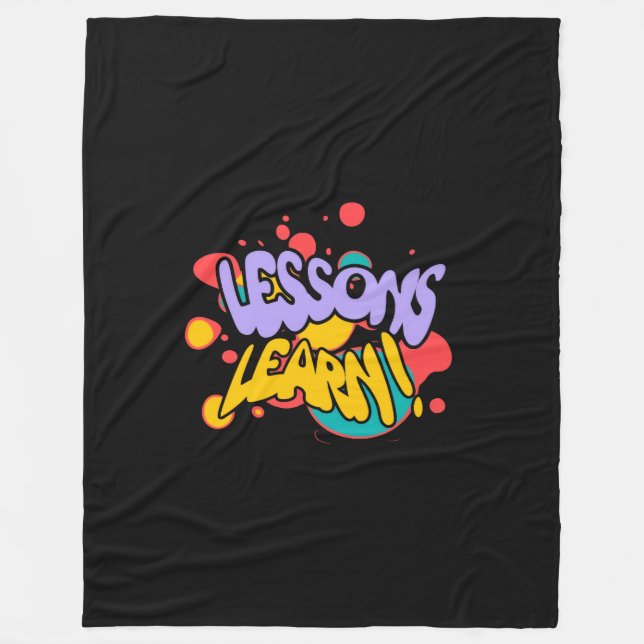 COBERTOR DE VELO HOME PAINT SPLASH LESSONS LEARN FLEECE BLANKET  (Frente)