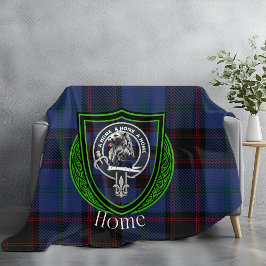 Cobertor De Velo Home Scottish Clan Tartan Crest