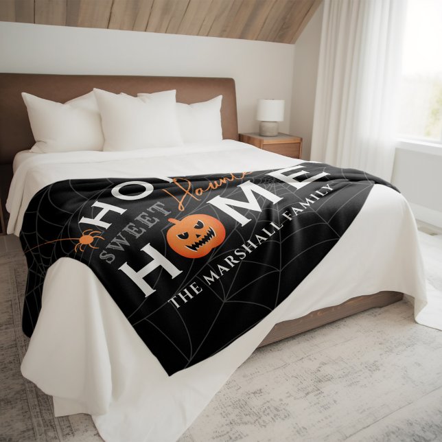 Cobertor De Velo Home Sweet Halloween Personalizado (Criador carregado)