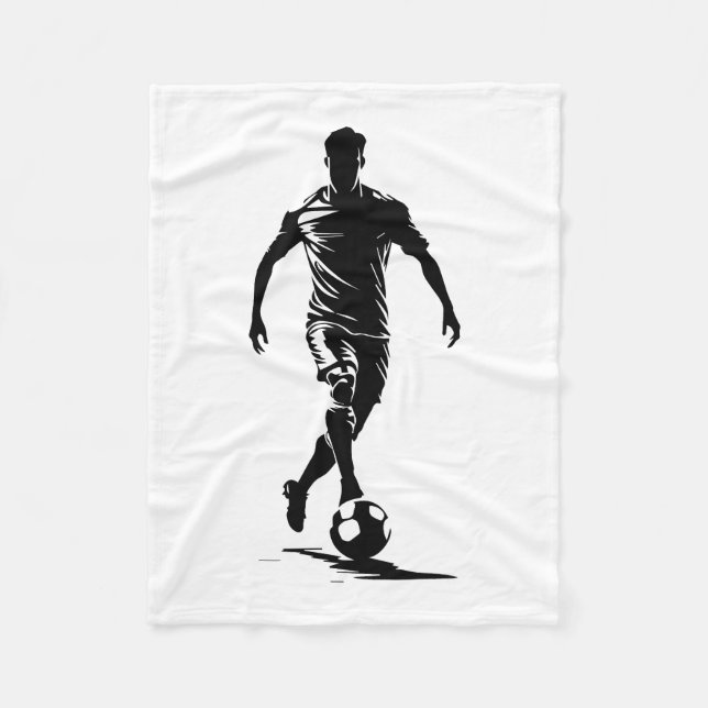 Cobertor De Velo Homem de futebol com design de bola. (Frente)