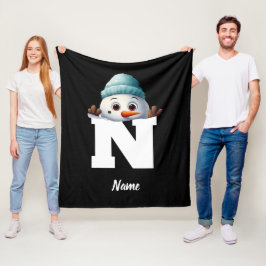 Cobertor De Velo Homem de Neve Personalizado de Natal da Família Mo