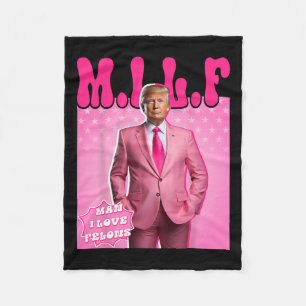 Cobertor De Velo Homem Eu Amo Criminosos Engraçado Rosa Trump 2024 