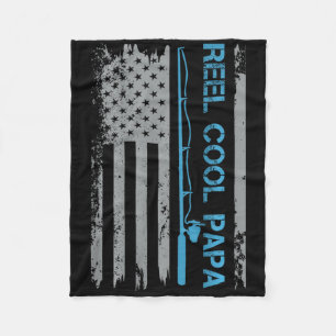 Cobertor De Velo Homem Legal Papai Legal Pescaria Bandeira dos EUA