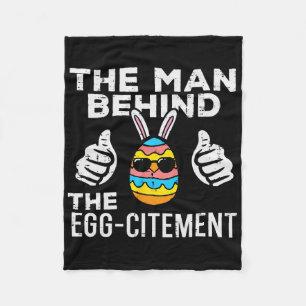 Cobertor De Velo Homem por trás do anúncio de gravidez Eggcitement