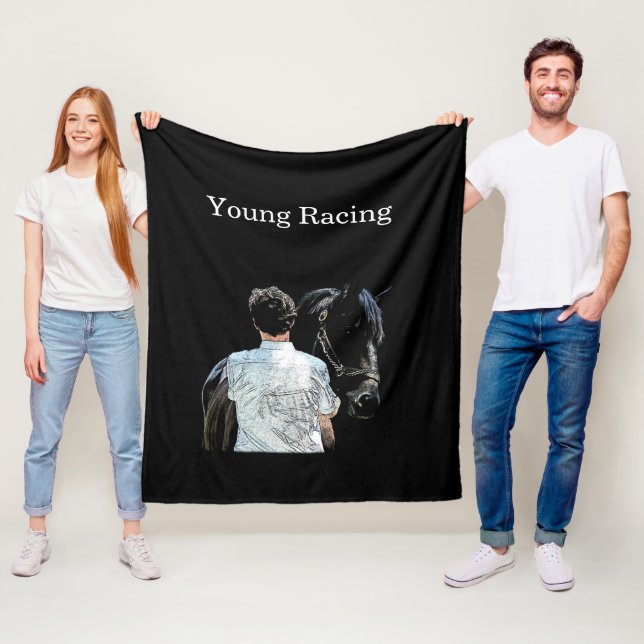 Cobertor De Velo Homem Segurando Cavalo Morto Escuro (In Situ)