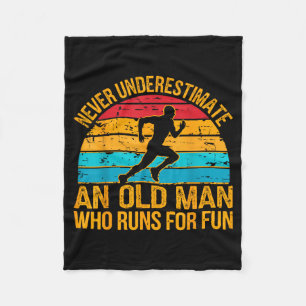 Cobertor De Velo Homem Velho Correndo Humor Amante Fitness Engraçad