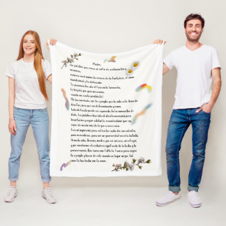 Cobertor De Velo Homenaje a Mamá