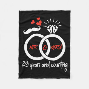 Cobertor De Velo Homens 29 Anos Casados Aniversário de Casamento Ca