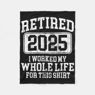 Cobertor De Velo Homens aposentados de 2025 Humor T-shirt.pn