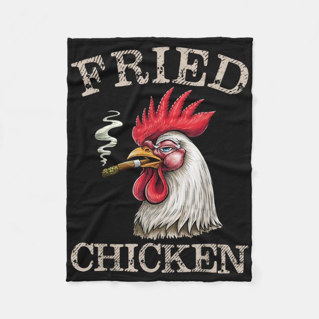 Cobertor De Velo Homens De Erva Gráfica De Frango Fedidos (Frente)