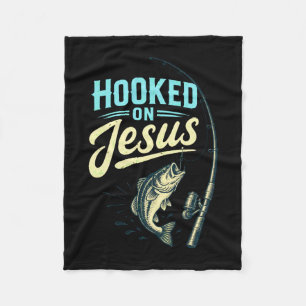 Cobertor De Velo Homens fé de Jesus peixe pesca design vintage