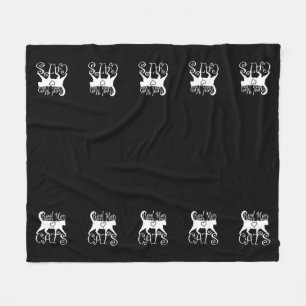 Cobertor De Velo Homens Reais Adoram Gatos Estilo Jazzy