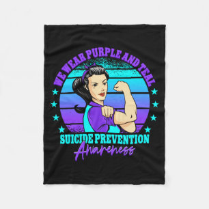 Cobertor De Velo Homens Usam Roxo E Azul Claro Prevenção ao Suicídi