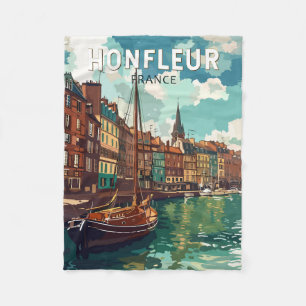 Cobertor De Velo Honfleur France Viagem Art Vintage