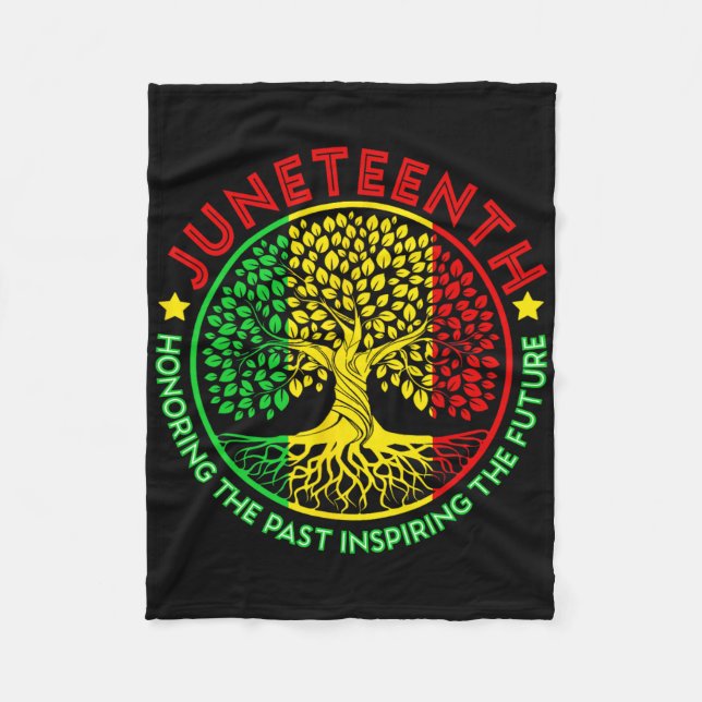 Cobertor De Velo Honrando o Passado Inspirando o Futuro Juneteenth (Frente)
