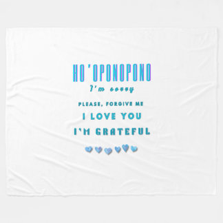 Cobertor De Velo Ho'oponopono Healing Mantra - Azul Claro Espiritua