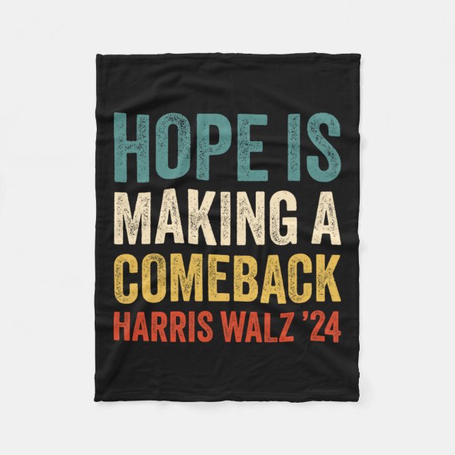 Cobertor De Velo Hope É Fazer De Comeback Kamala Harris Tim Wheime (Frente)