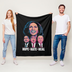 Cobertor De Velo Hope Hate Heal Rise Kamala 2024