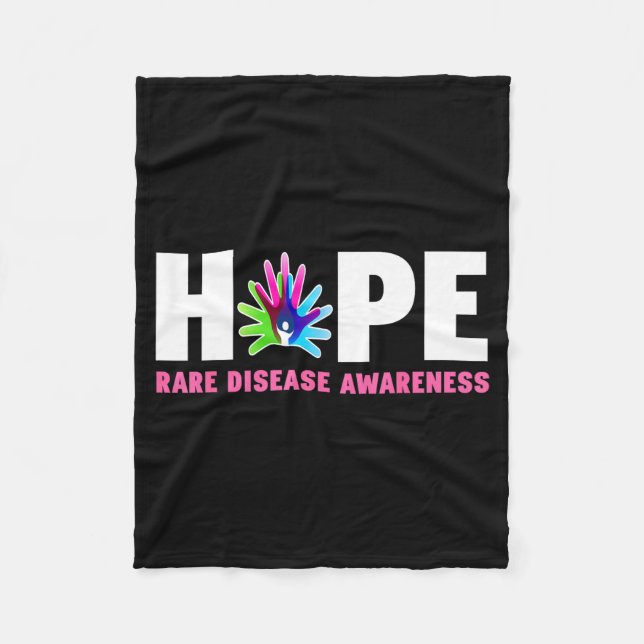 Cobertor De Velo Hope Rare Disease Awareness Shirt - Rare Disease D (Frente)