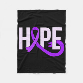 Cobertor De Velo Hope Ribbon Roxo Heimerheimer's Disease Awarenes