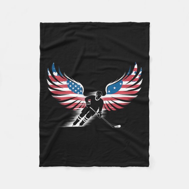 Cobertor De Velo Hóquei da Bandeira Americana (Frente)