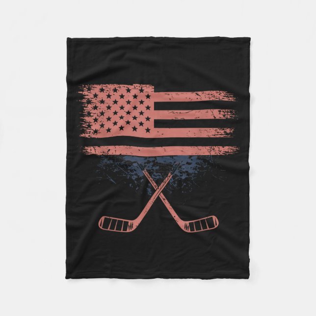 Cobertor De Velo Hóquei da Bandeira Americana (Frente)