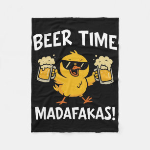 Cobertor De Velo Hora da Cerveja Madafakas Meme Divertido Pato Com