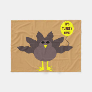 Cobertor De Velo Hora da Turquia Fleece Blanket