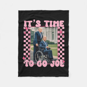 Cobertor De Velo Hora De Ir Joe Shirt Engraçado Trump 2024