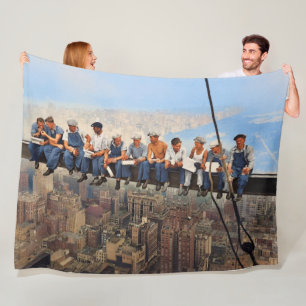 Cobertor De Velo Hora do Almoço no Topo de um Arranha-Céu Remasteri