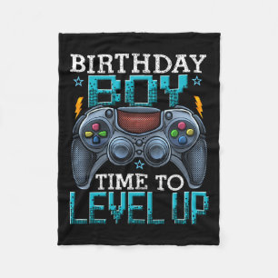 Cobertor De Velo Hora do Menino Subir de Nível Vídeo Game Aniversár