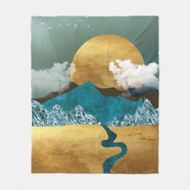 Cobertor De Velo Horizonte de ouro com Montanhas Azuis