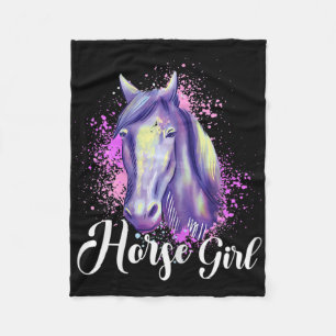 Cobertor De Velo Horse Girl Horseback Riding Pony Horsescute Ss Cut