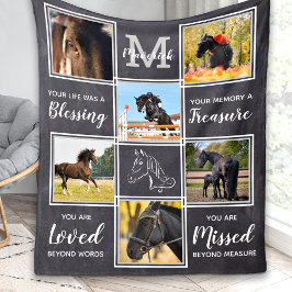 Cobertor De Velo Horse Memorial Pet Perda Personalizada 6 Foto
