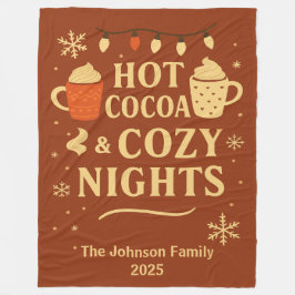 Cobertor De Velo Hot Cocoa & Cozy Nights Family Blanket