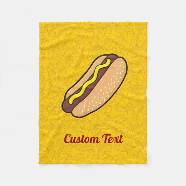 Cobertor De Velo Hotdog Fleece Blanket (Frente)