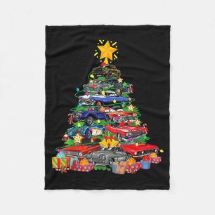 Cobertor De Velo Hotrods Clic Muscle Car Árvore de Natal Crianças B