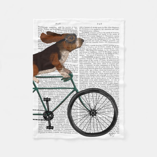 Cobertor De Velo Hound Basset na Bicicleta (Frente)