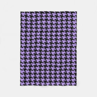 Cobertor De Velo Houndstooth roxo e preto do vintage