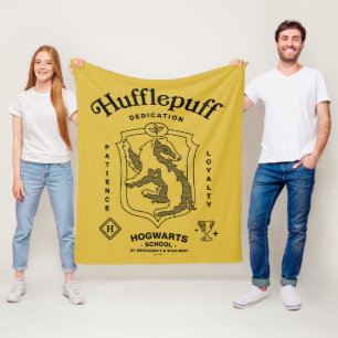 Cobertor De Velo HUFFLEPUFF™ Dedicação Paciência Lealdade Brasão