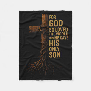 Cobertor De Velo Hugvyn Jesus Deus Amou Tanto o Mundo Cruz João 3_1