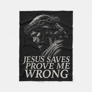 Cobertor De Velo Hugvyn Jesus Salva, Prove que Estou Errado Fé Cris