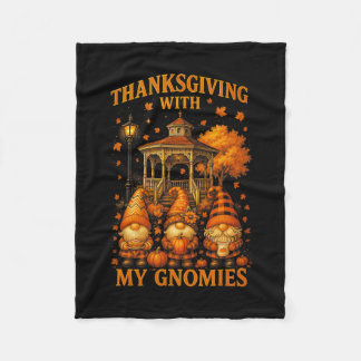 Cobertor De Velo Hugvyn Thanksgiving With My Gnomies Fall Autumn Gn