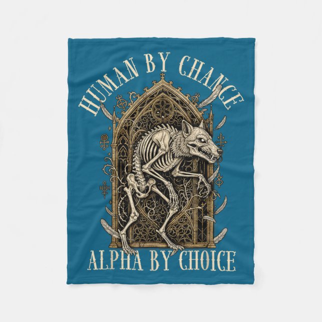 Cobertor De Velo Human By Chance Alpha By Choice Alpha Wolf Meme Da (Frente)