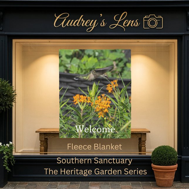 Cobertor De Velo Hummingbird & Butterfly Weed Floral  (Criador carregado)