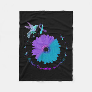 Cobertor De Velo Hummingbird Sunflower Hearple Ribbon Suicídio